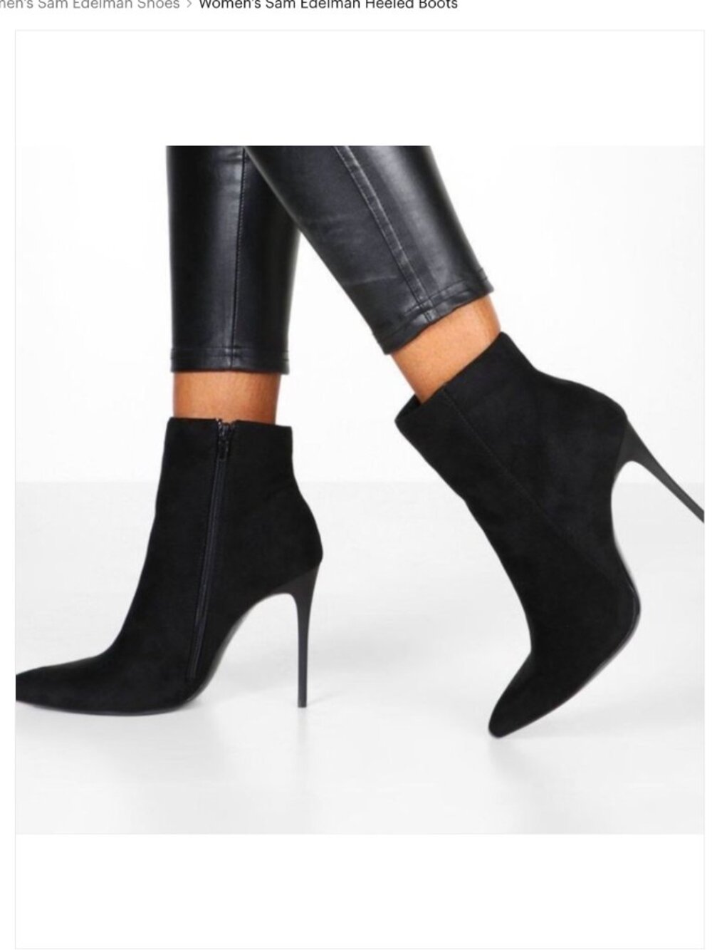 Sam Edelman Wrenley black suede booties 8M